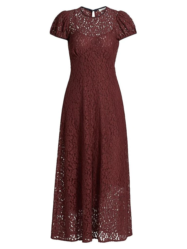 DÔEN Katarina Lace Fit & Flare Short-Sleeve Midi-Dress 1