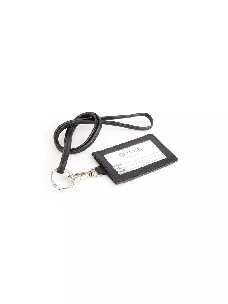 Royce New York Leather Lanyard ID Holder