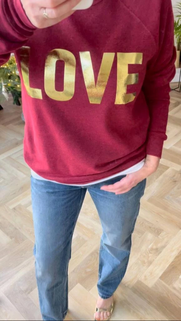 Oat Collective Oat Collective - Love Foil Graphic Sweatshirt