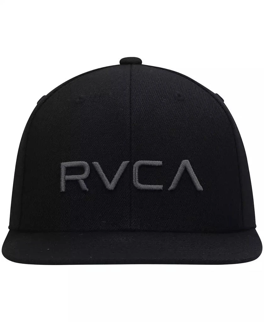RVCA Big Boys Black Logo Twill Snapback Hat 3