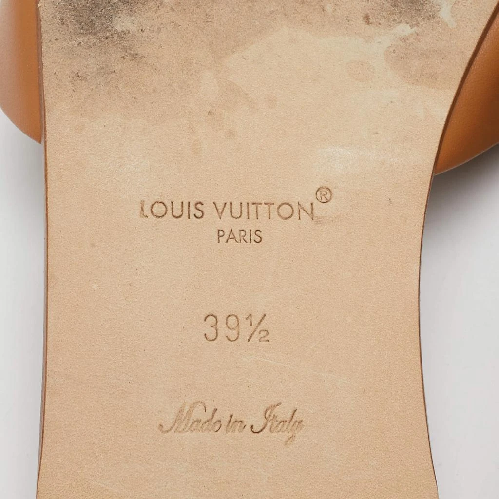 Louis Vuitton Louis Vuitton Brown Leather LV Mare Flat Slides Size 39.5 8