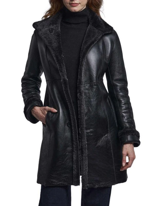 Blue Duck Reversible Shearling Leather Coat 3