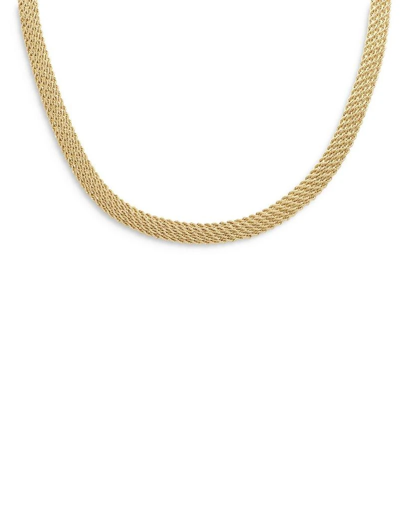 Alberto Amati 14K Yellow Gold Five Strand Rope Link Collar Necklace, 18" 1