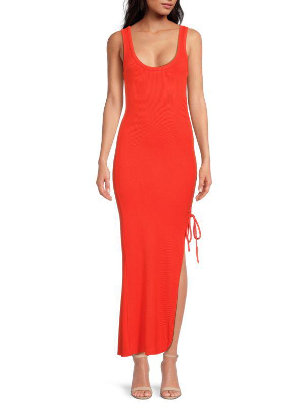 The Range Knit Side Slit Maxi Dress