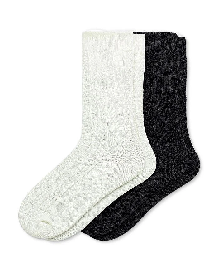 Hue Cable Ribbed Boot Socks, Pack of 2 2