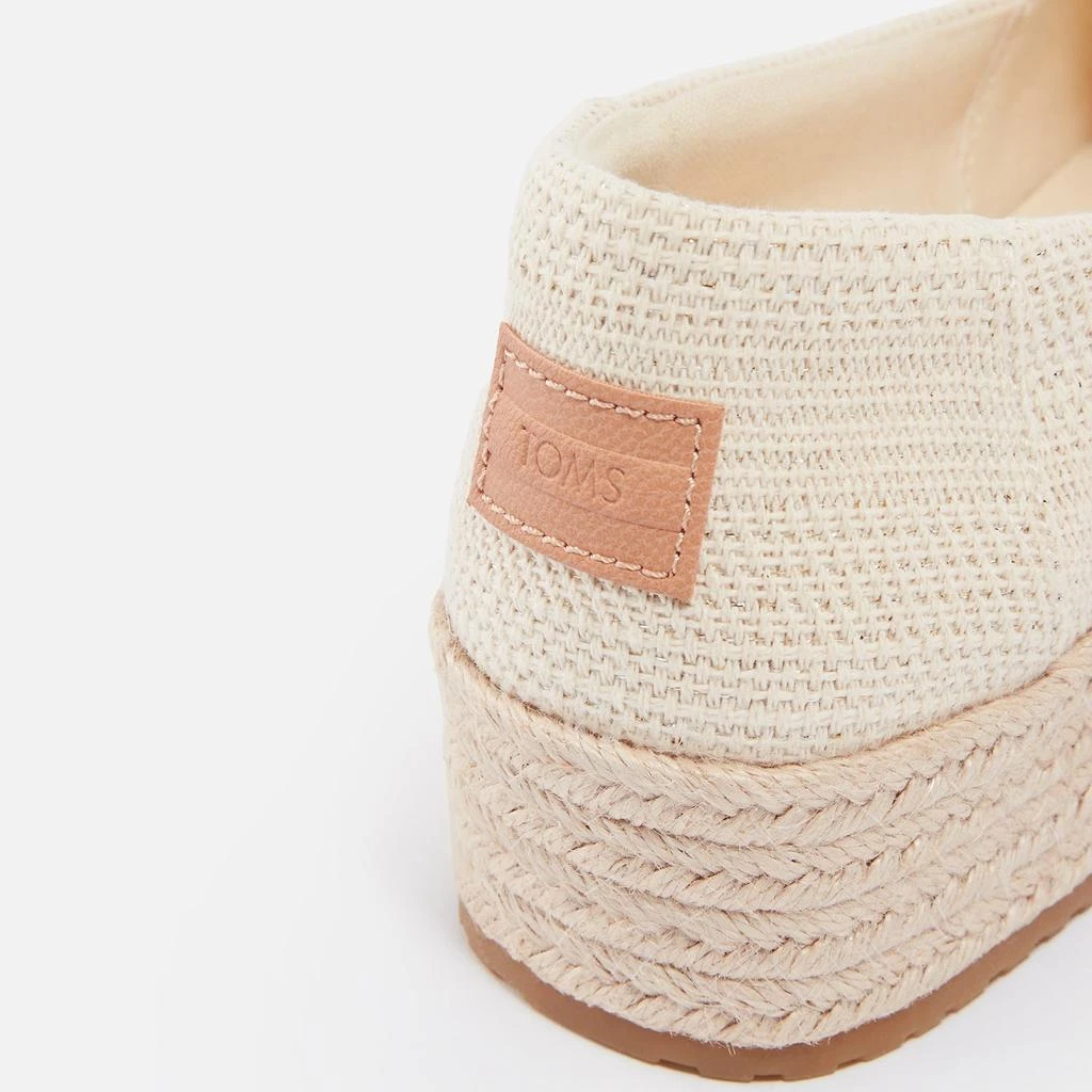 TOMS TOMS Women's Valencia Metallic Canvas Flatform Espadrilles 4