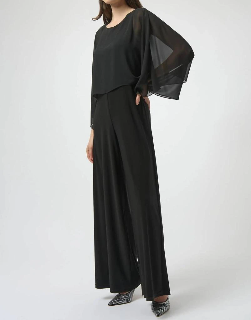 JOSEPH RIBKOFF Joseph Ribkoff - Chiffon Overlay Wide Leg Jumpsuit 2