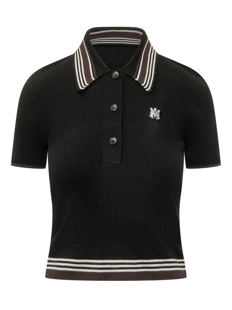 AMIRI Amiri Short-Sleeved Knitted Polo Shirt