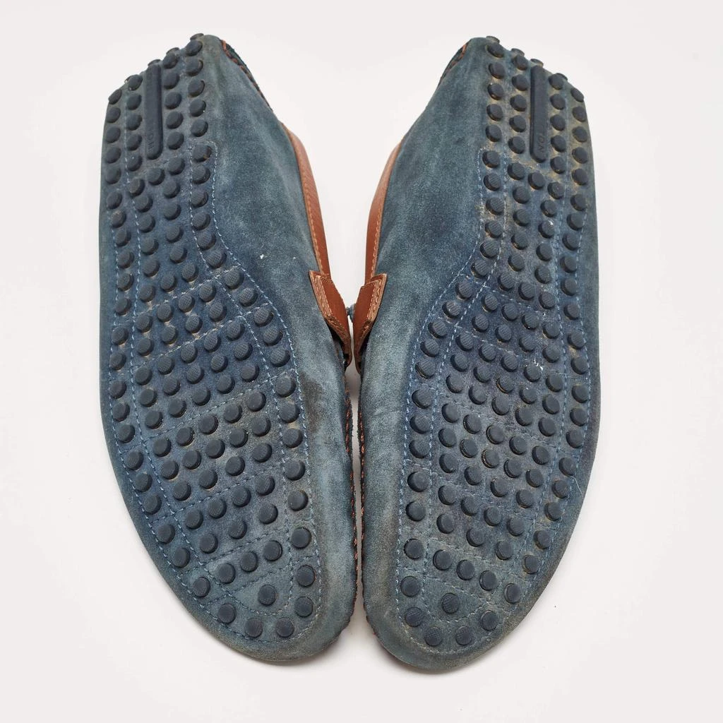 Louis Vuitton Louis Vuitton Blue/Brown Leather and Suede Hockenheim Loafers Size 42.5 6
