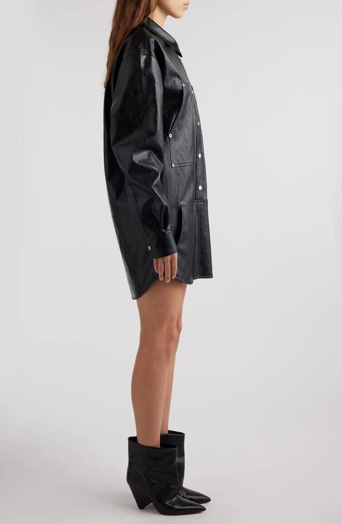 Ayali Faux Leather Mini Shirtdress  On Sale Now with Up to 85% Off |  Discover Exclusive Deals & Savings at BeyondStyle  Authentic Isabel Marant  toile dresses|dress|clothing|women|female with Limited-Time Discounts, Free