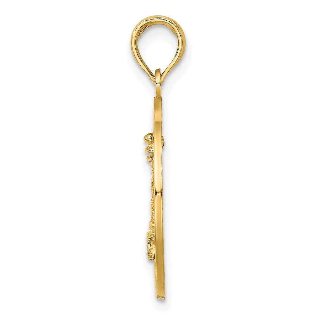 Diamond2Deal 14k Yellow Gold SAINT AUGUSTINE Lighthouse Circle Charm 2