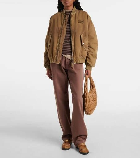 Miu Miu Cotton gabardine bomber jacket 2