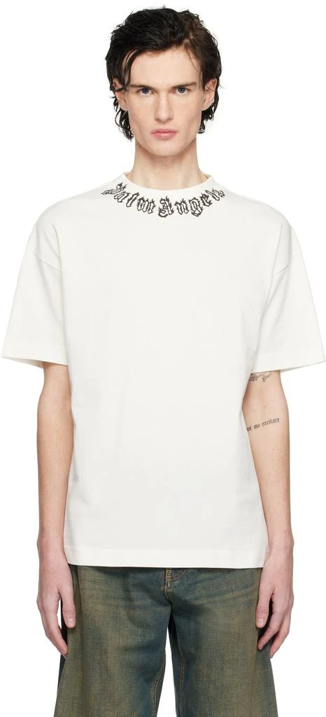 Palm Angels White Flame Logo T-Shirt 1