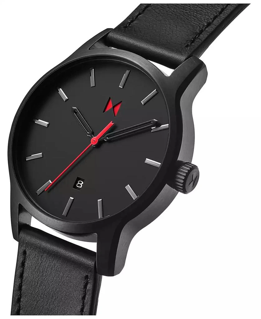 MVMT Men's Classic II Black Leather Strap Watch 44mm 2