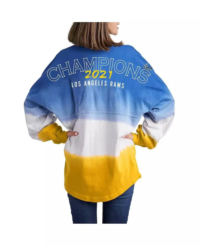 Fanatics Women's Royal Los Angeles Rams Super Bowl LVI Champions Ombre Long Sleeve T-shirt 2