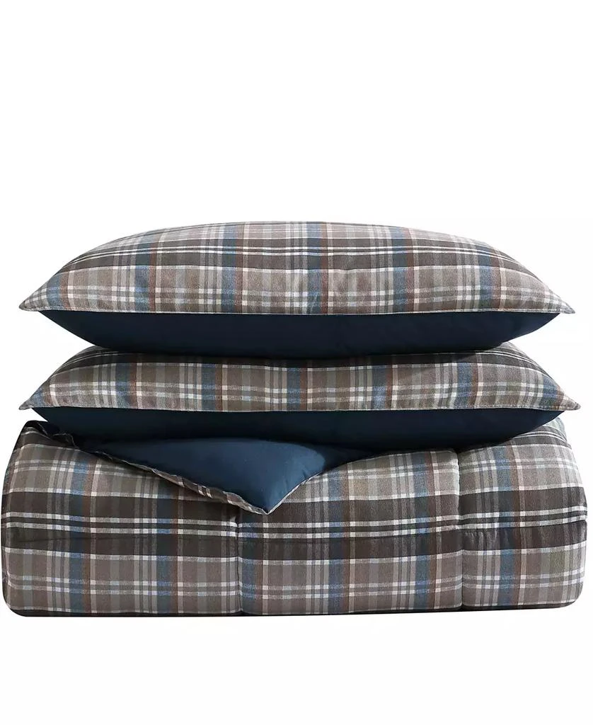 Eddie Bauer CLOSEOUT! Rugged Plaid Micro Suede Reversible 2 Piece Duvet Cover Set 3