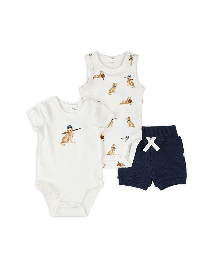 Petit Lem Boys' Baseball Buddy Bodysuits & Shorts Set  - Baby