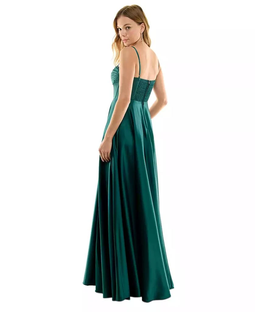 holiday dresses evening Mermaid/Trumpet Prom Dress High Slit Dress Formal Court Train Sleevele –  Simplepromdress
