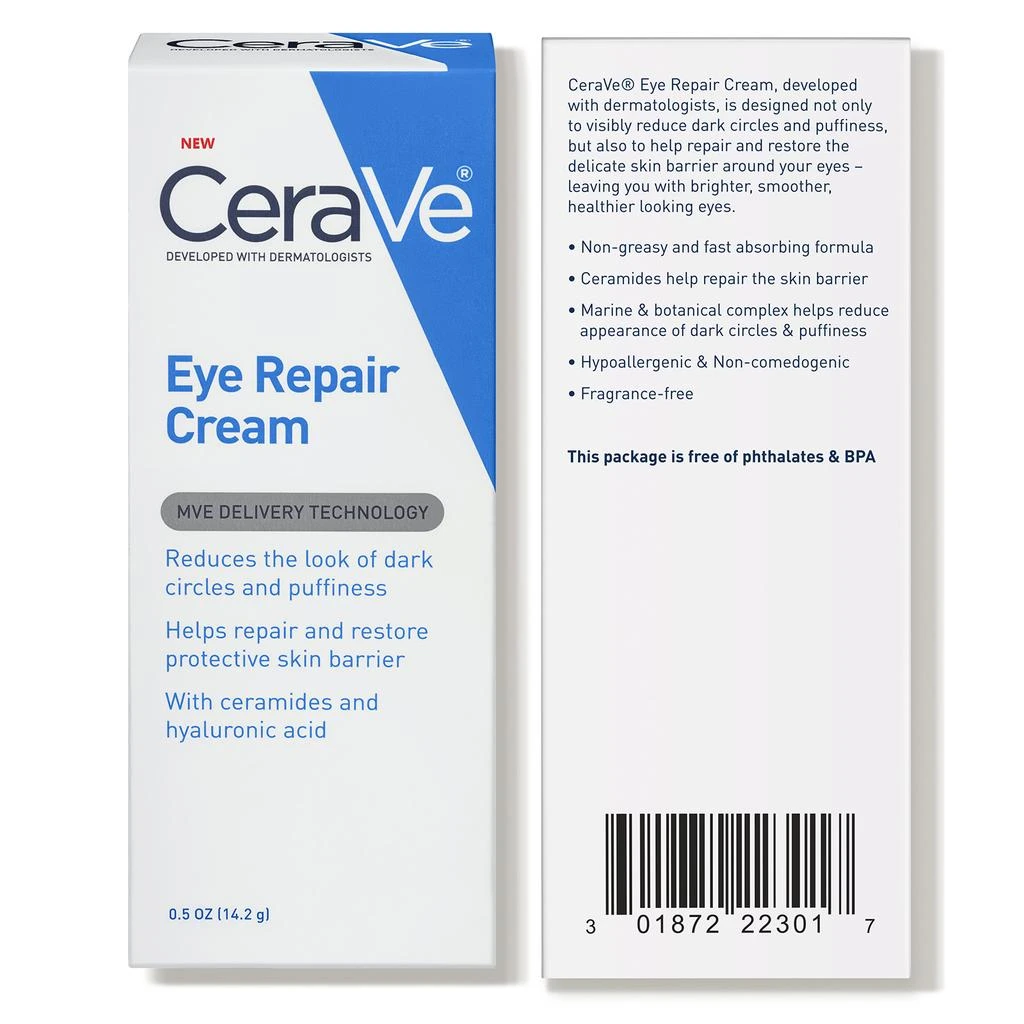 CeraVe Cerave Eye Repair Cream for Dark Circles and Puffiness 3