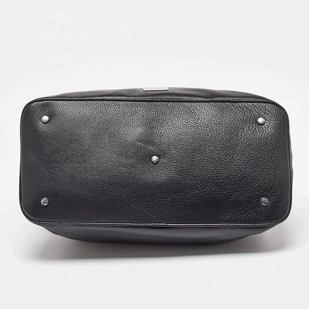 Aigner Aigner Black/White Signature Canvas and Leather Logo Tote 8