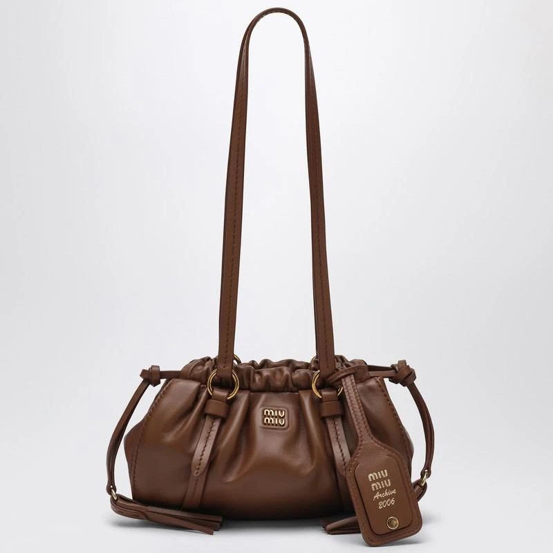 Miu Miu Mini Joie bag in cognac nappa leather 1