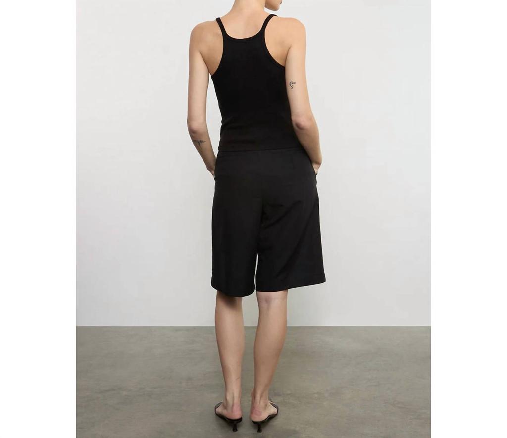 Enza Costa Twill Bermuda Short In Black