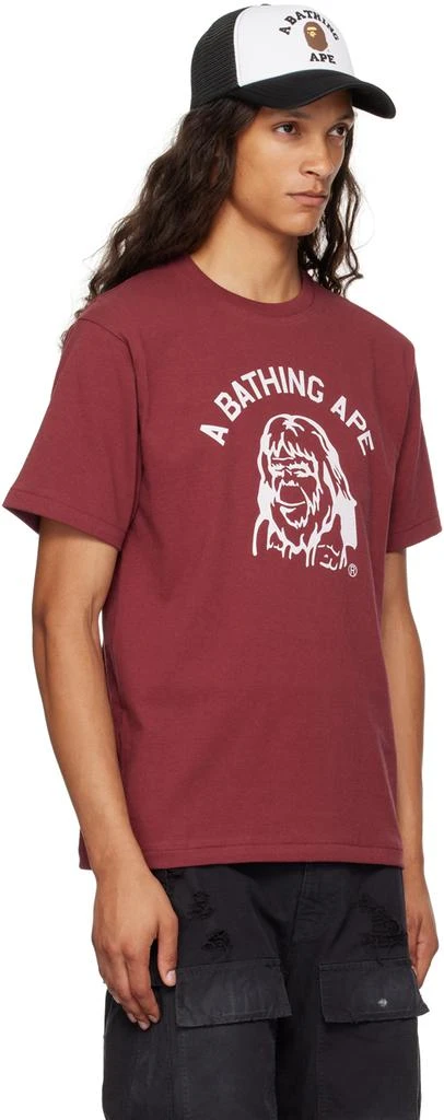 Bape Burgundy Archive Graphic T-Shirt 2