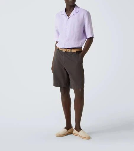 Brunello Cucinelli Linen bowling shirt 2