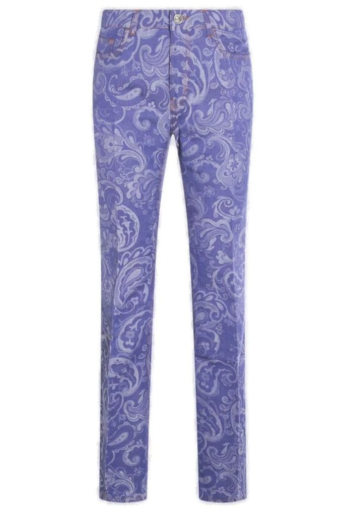 ETRO Etro Paisley-Jacquard Logo Patch Jeans 1