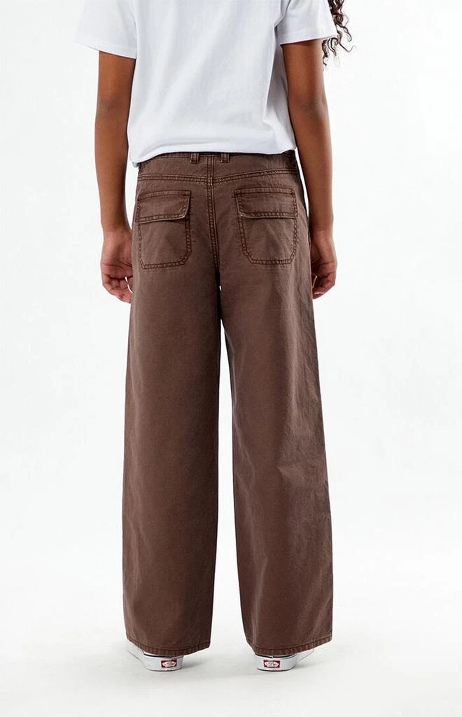 PacSun Kids Brown Baggy Carpenter Jeans 6