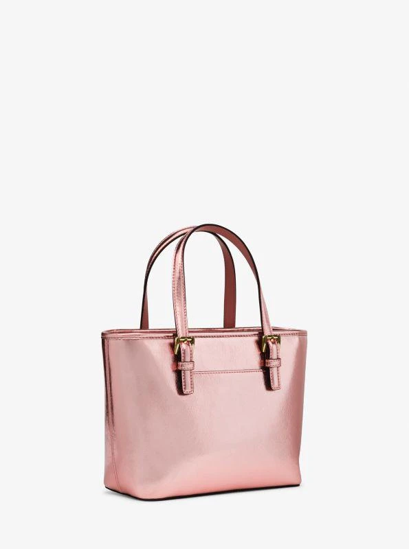 Michael Kors Jet Set Travel Extra-Small Metallic Top-Zip Tote Bag 3