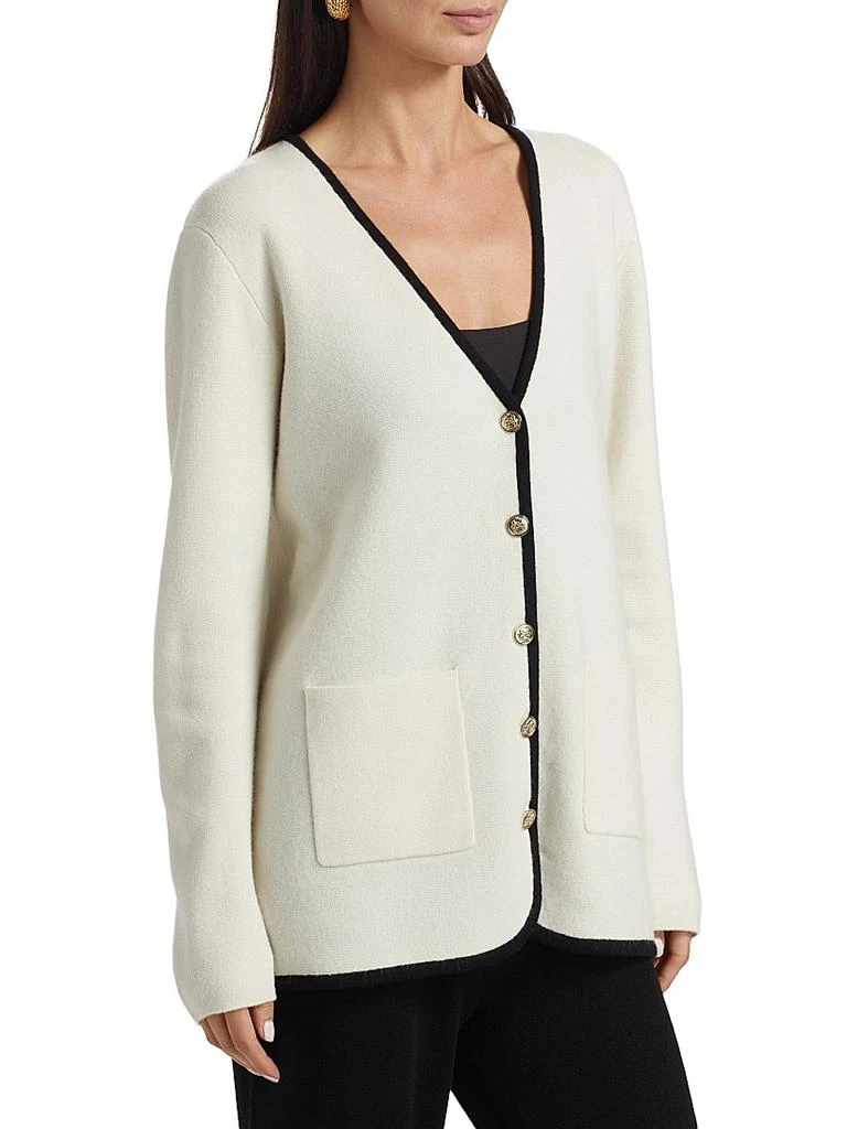 Saks Fifth Avenue Contrast Cashmere Tipped Blazer 4