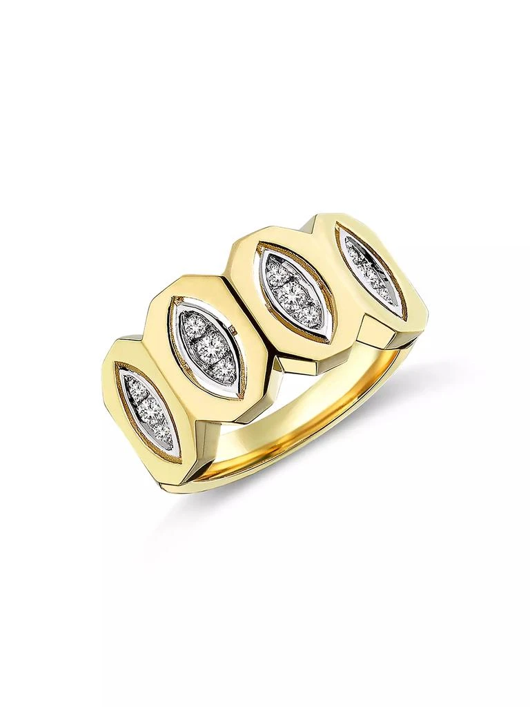 Melis Goral Focus 14K Gold & Diamond Ring 1