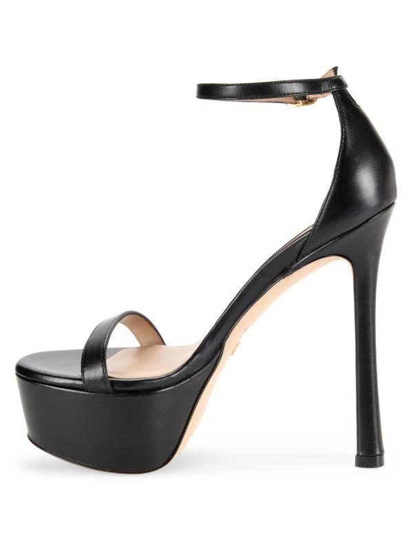 Stuart Weitzman Nudistcurve Leather Platform Sandals 4