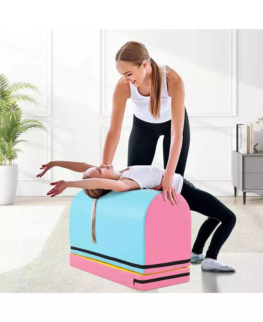 Costway Mailbox Tumbling Mat Gymnastics Vaulting Box with Detachable Mat 
Carrying Handle 5