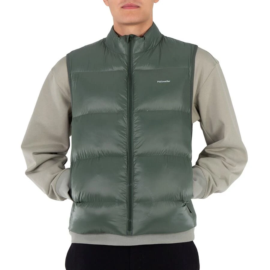 HOLZWEILER Men's Dark Green Shiny Daff Down Vest 2