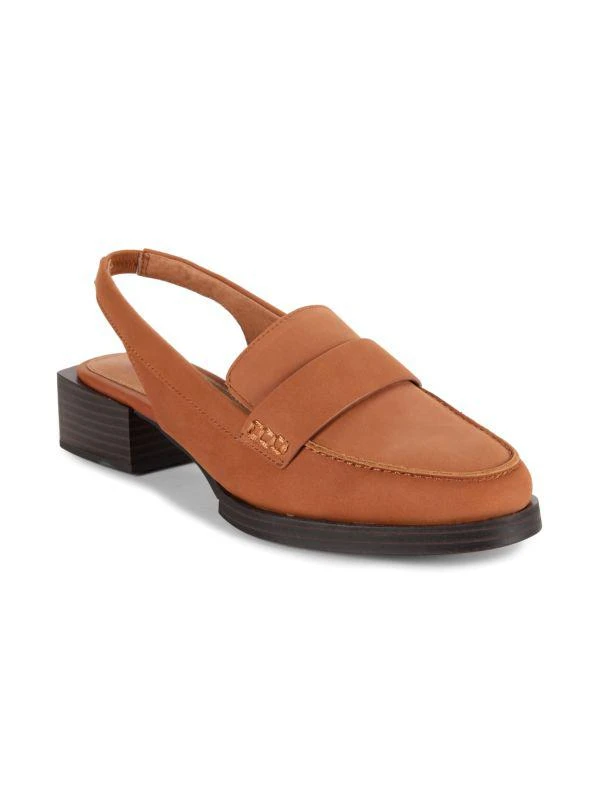 Cecelia New York Oyster Leather Loafer Mules 2