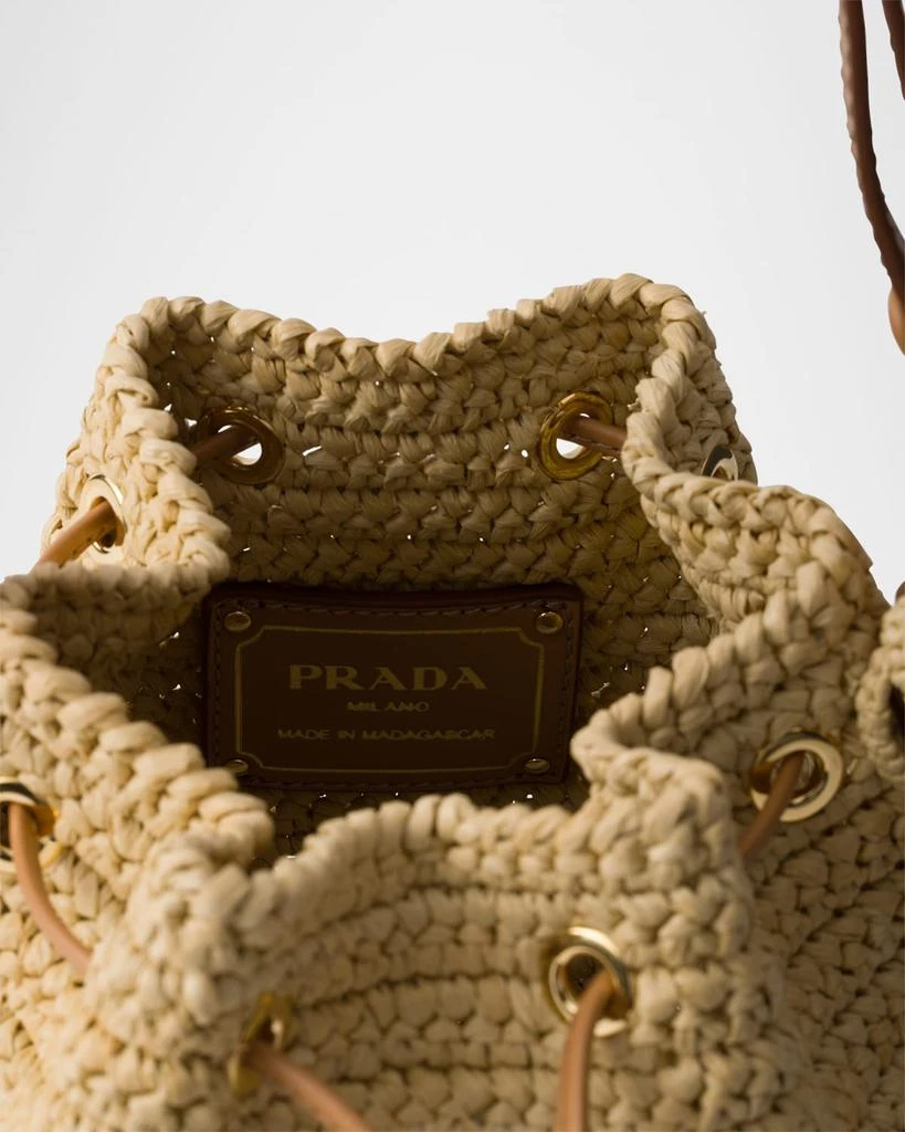 Prada Crochet and Leather Mini Bucket Bag 4