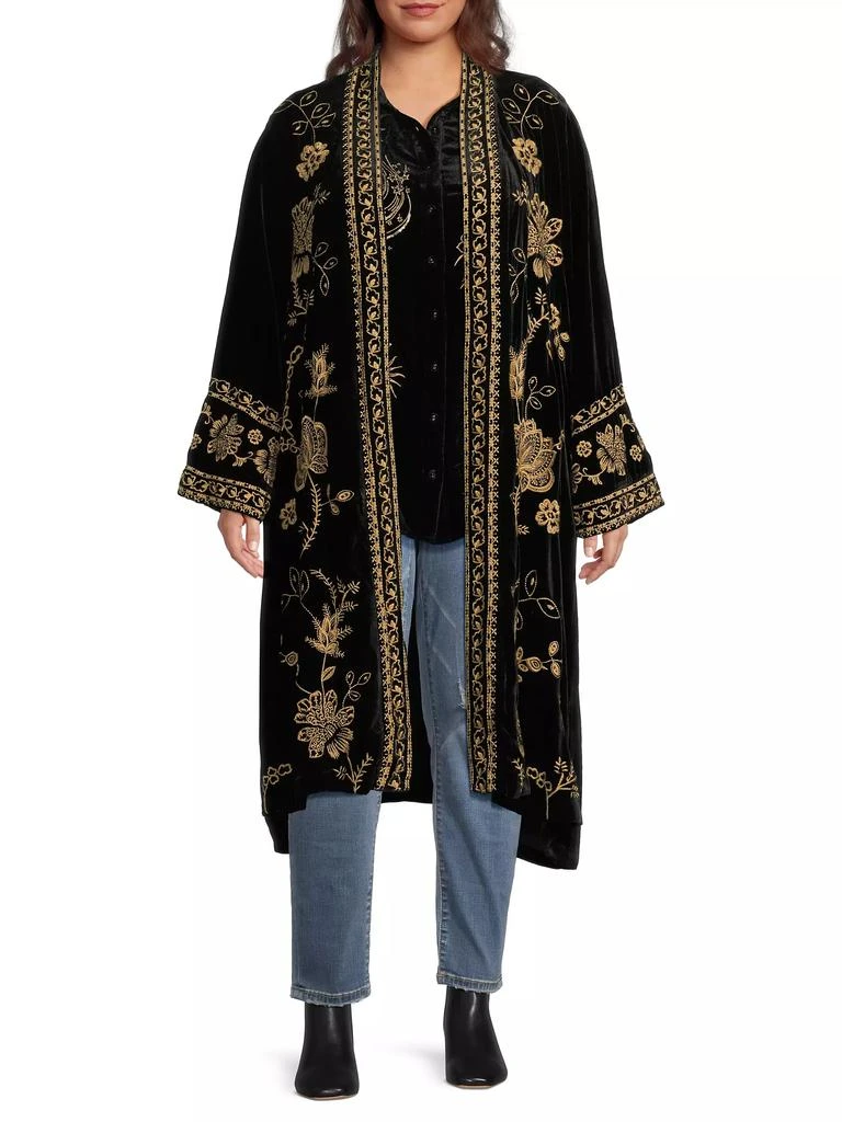 Johnny Was Plus Nyomi Velvet Kimono Coat 3