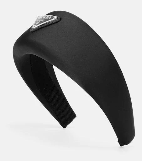 Prada Logo-embellished satin headband 1