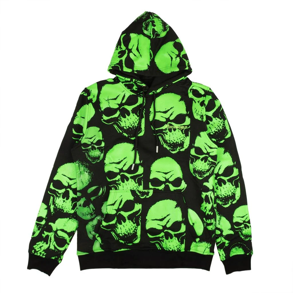 Psychworld 95-PSY-1001/M PSY_SKULL_HOODIE PSYCHWORLD Skull Logo Hoodie 1