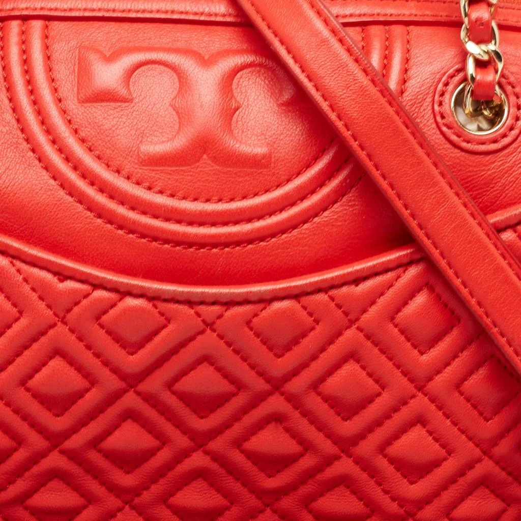 Tory Burch Tory Burch Red Quilted Leather Fleming Duffel Bag 9