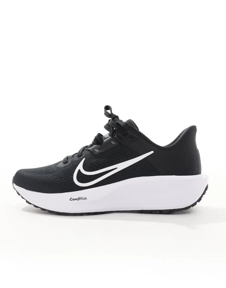 NIKE Nike Running Quest 6 trainers in black and white 4