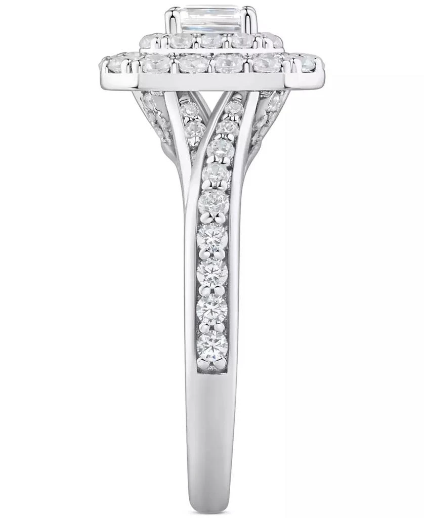 Grown With Love Diamond Emerald-Cut Double Halo Engagement Ring (1 ct. t.w.) in 14k White Gold 4