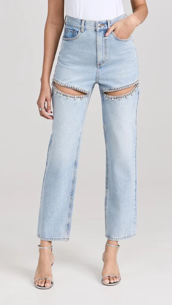 Area Crystal Slit Jeans 1