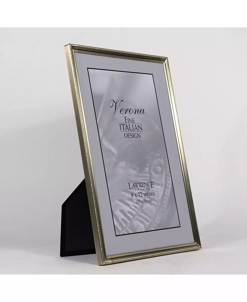 Lawrence Frames Antique Brass Picture Frame - Bead Border Design - 8" x 12"