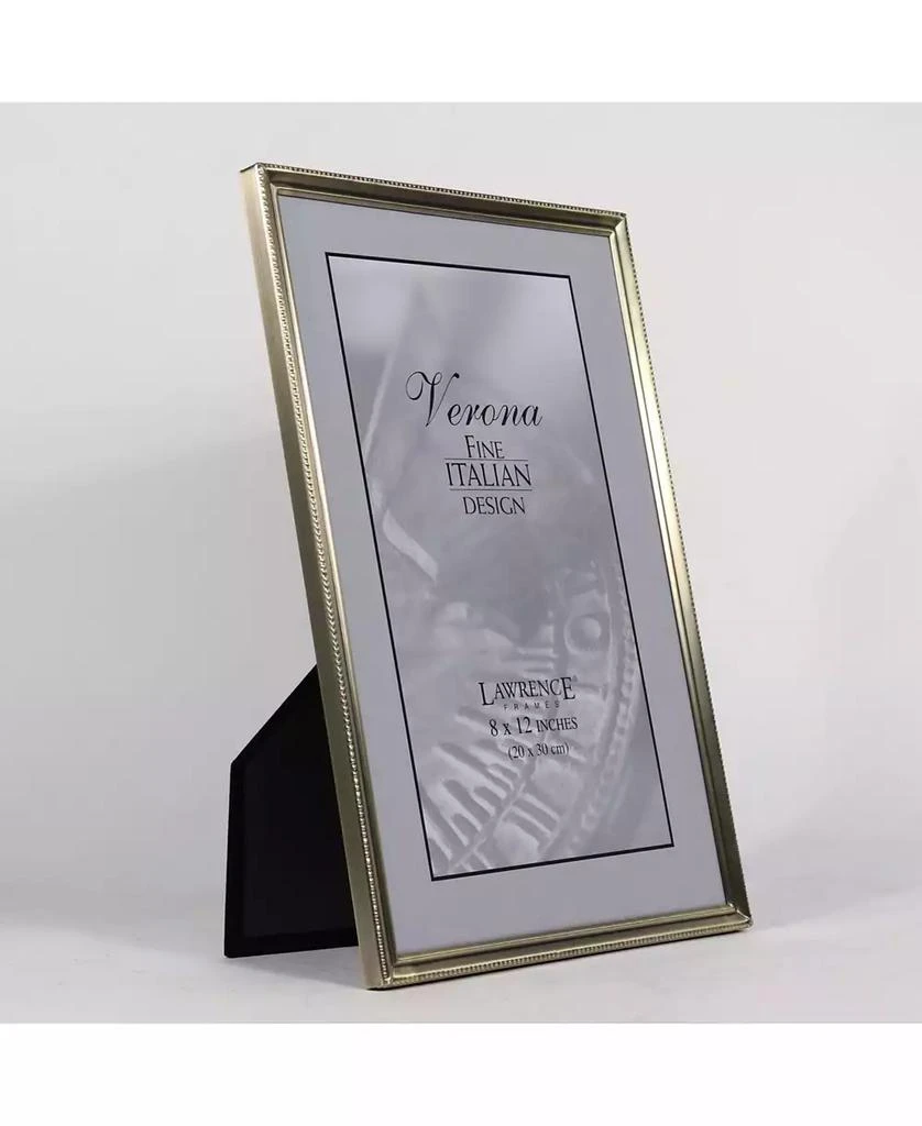 Lawrence Frames Antique Brass Picture Frame - Bead Border Design - 8" x 12" 2