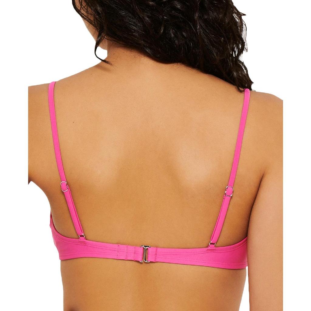 Hula Honey Womens Zipper Adjustable Swim Top Separates