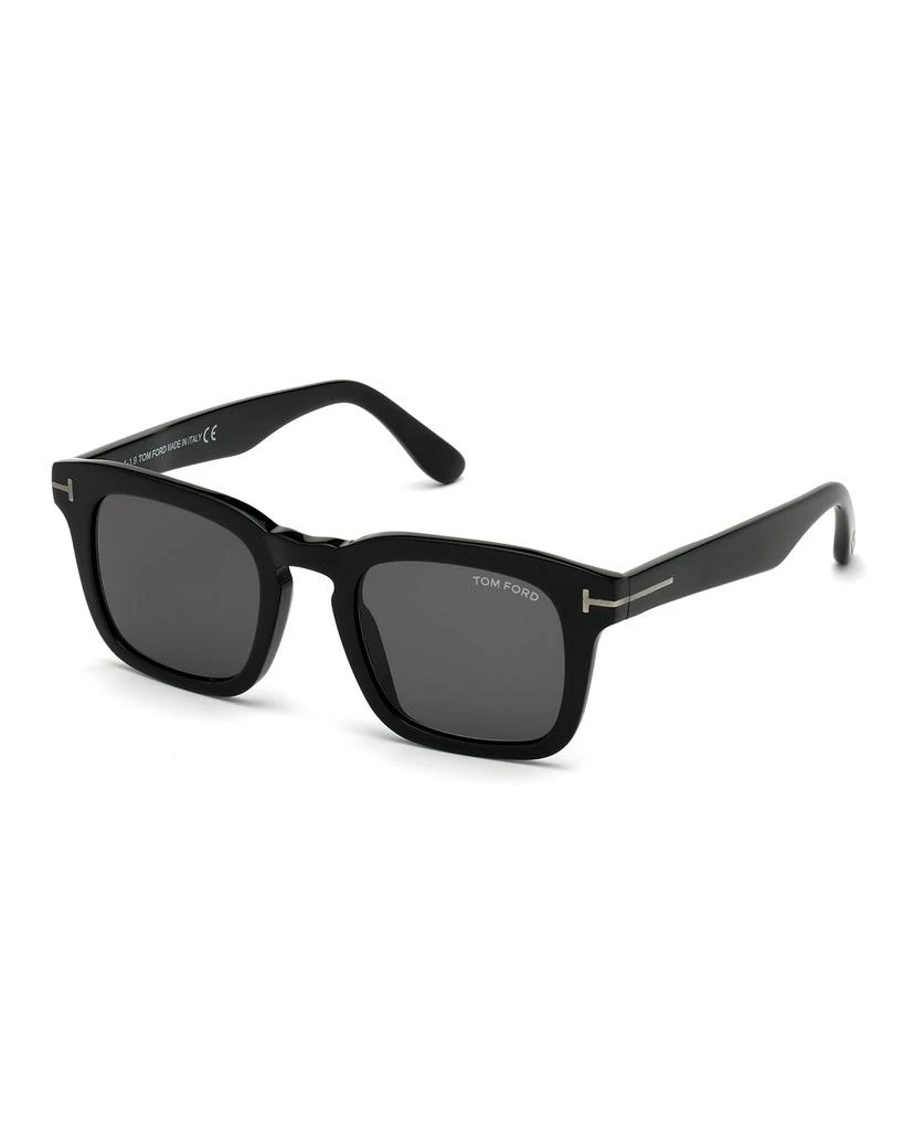 Tom Ford Men's Dax Square Solid Acetate Sunglasses 1