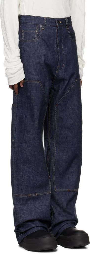 Rick Owens Indigo Porterville Double Knee Geth Cut Jeans 2